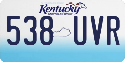 KY license plate 538UVR