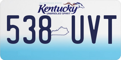 KY license plate 538UVT
