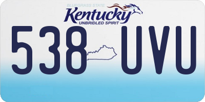 KY license plate 538UVU