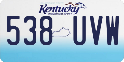 KY license plate 538UVW