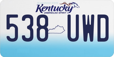 KY license plate 538UWD