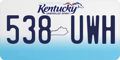 KY license plate 538UWH