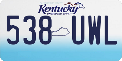 KY license plate 538UWL
