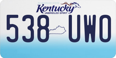 KY license plate 538UWO