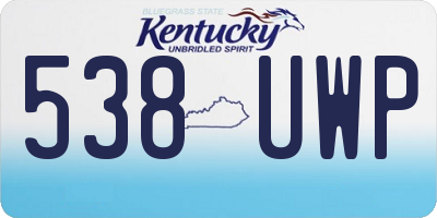 KY license plate 538UWP
