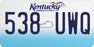 KY license plate 538UWQ