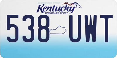 KY license plate 538UWT
