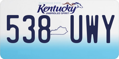 KY license plate 538UWY
