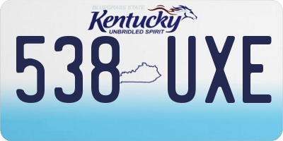 KY license plate 538UXE
