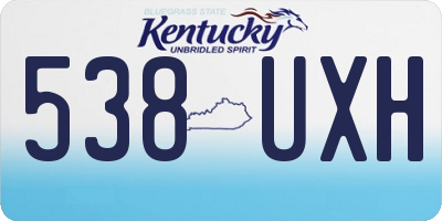 KY license plate 538UXH