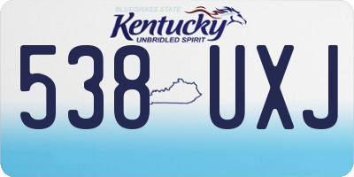 KY license plate 538UXJ