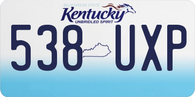 KY license plate 538UXP