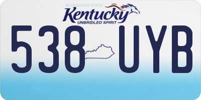 KY license plate 538UYB
