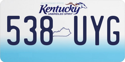 KY license plate 538UYG