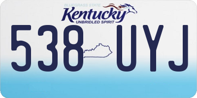 KY license plate 538UYJ