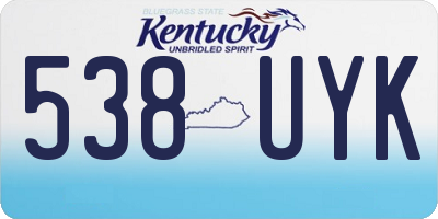 KY license plate 538UYK