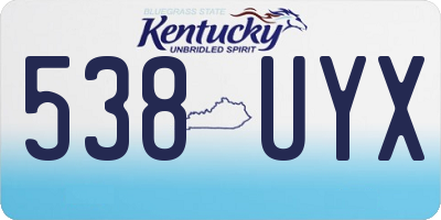 KY license plate 538UYX