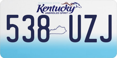 KY license plate 538UZJ