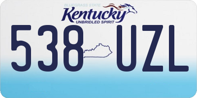 KY license plate 538UZL