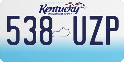KY license plate 538UZP
