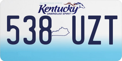 KY license plate 538UZT