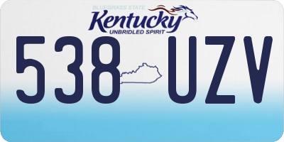 KY license plate 538UZV