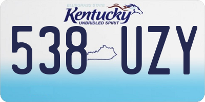 KY license plate 538UZY