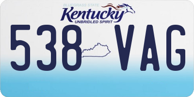 KY license plate 538VAG