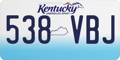 KY license plate 538VBJ