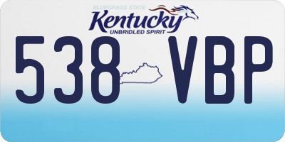 KY license plate 538VBP