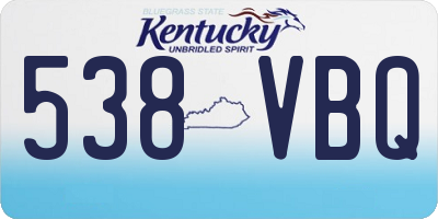 KY license plate 538VBQ