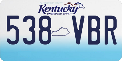 KY license plate 538VBR