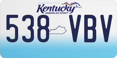 KY license plate 538VBV