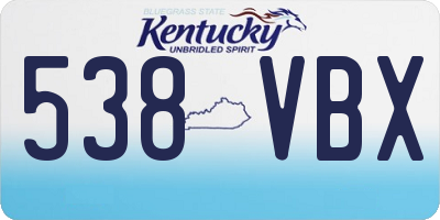 KY license plate 538VBX