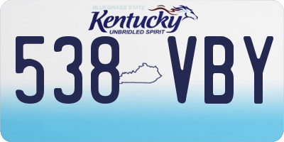 KY license plate 538VBY