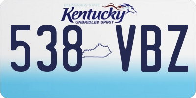 KY license plate 538VBZ
