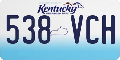 KY license plate 538VCH