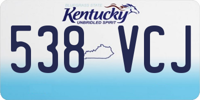 KY license plate 538VCJ