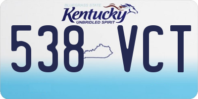 KY license plate 538VCT