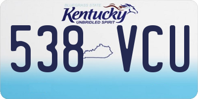 KY license plate 538VCU