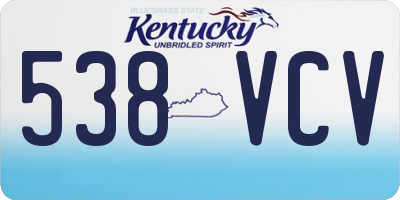 KY license plate 538VCV