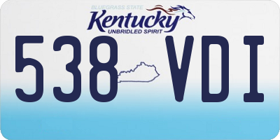 KY license plate 538VDI