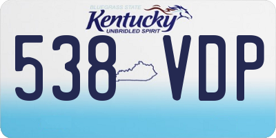 KY license plate 538VDP