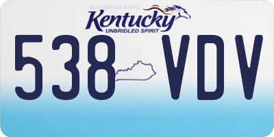 KY license plate 538VDV