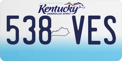 KY license plate 538VES