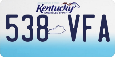 KY license plate 538VFA
