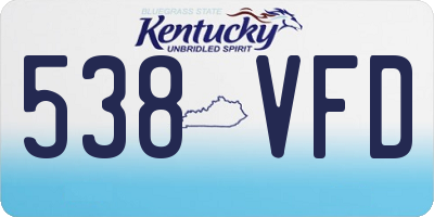 KY license plate 538VFD