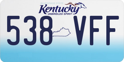 KY license plate 538VFF