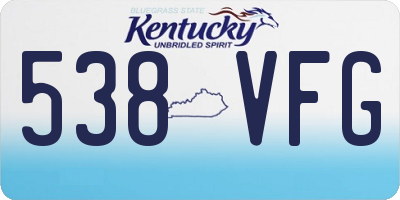 KY license plate 538VFG