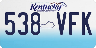 KY license plate 538VFK
